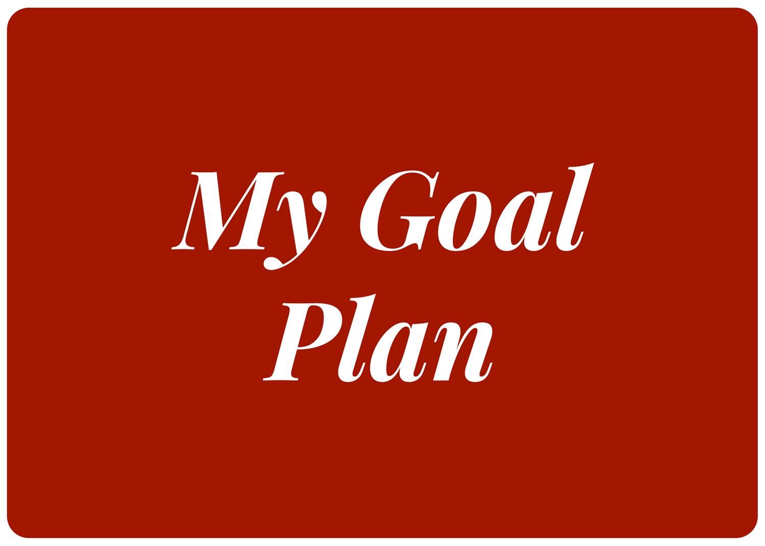 My Goal Plan Button 